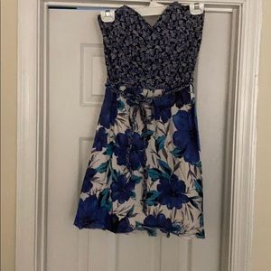 Strapless flower dress